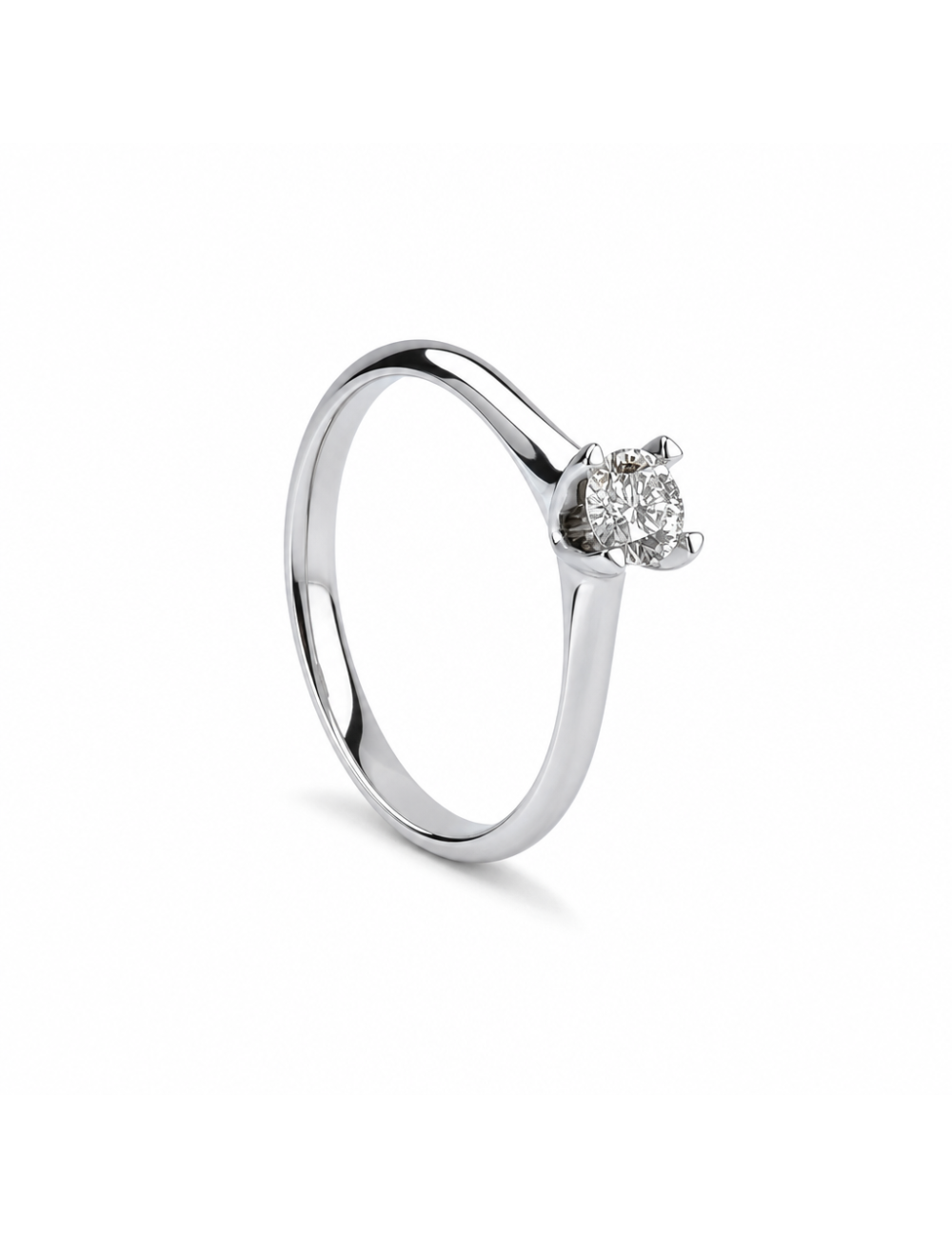 ANELLO SOLITARIO v svasata CT 0,45