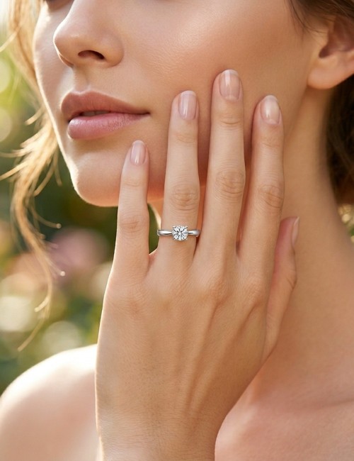 ANELLO SOLITARIO v svasata CT 0,45