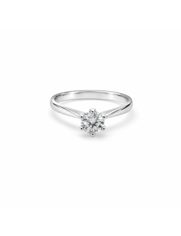 ANELLO SOLITARIO 6 punte CT 0,20
