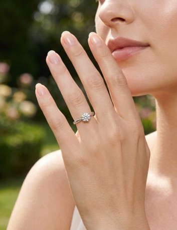 ANELLO SOLITARIO 6 punte CT 0,25