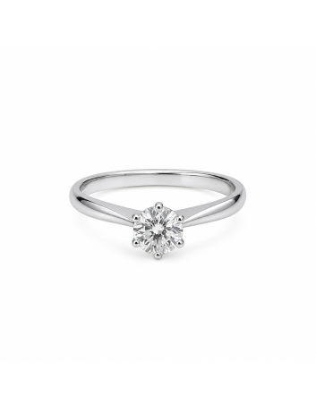 ANELLO SOLITARIO 6 punte CT 0,45