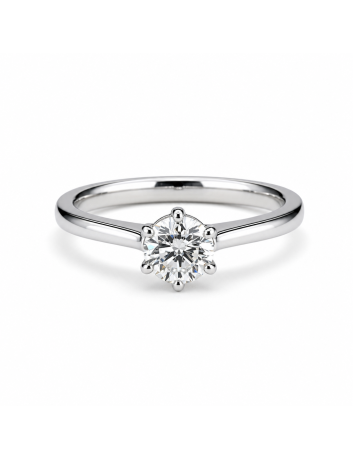 ANELLO SOLITARIO 6 punte CT 0,80