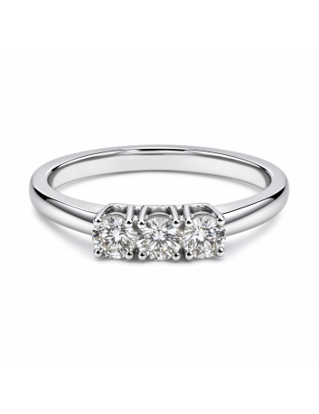 ANELLO TRILOGY 3 diamanti CT 0,15