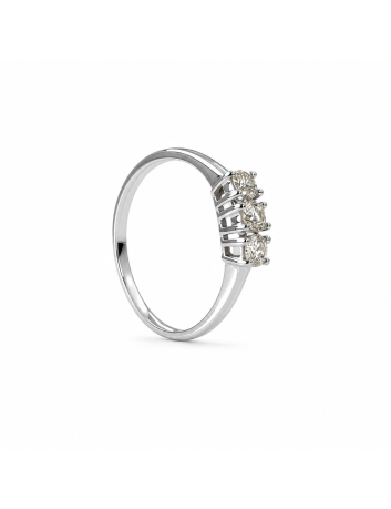 ANELLO TRILOGY 3 diamanti  CT 0,27
