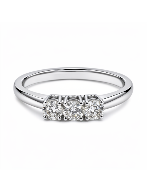 ANELLO TRILOGY 3 diamanti  CT 0,30