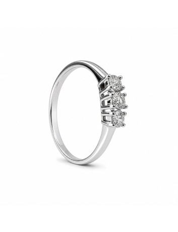ANELLO TRILOGY 3 diamanti  CT 0,36