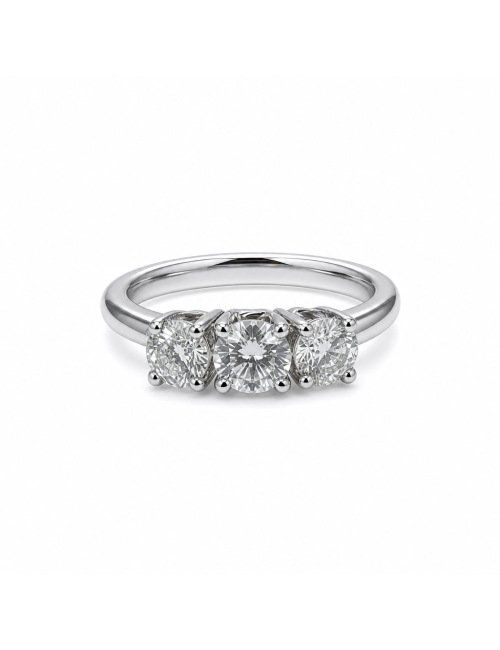 ANELLO TRILOGY 3 diamanti  CT 0,51
