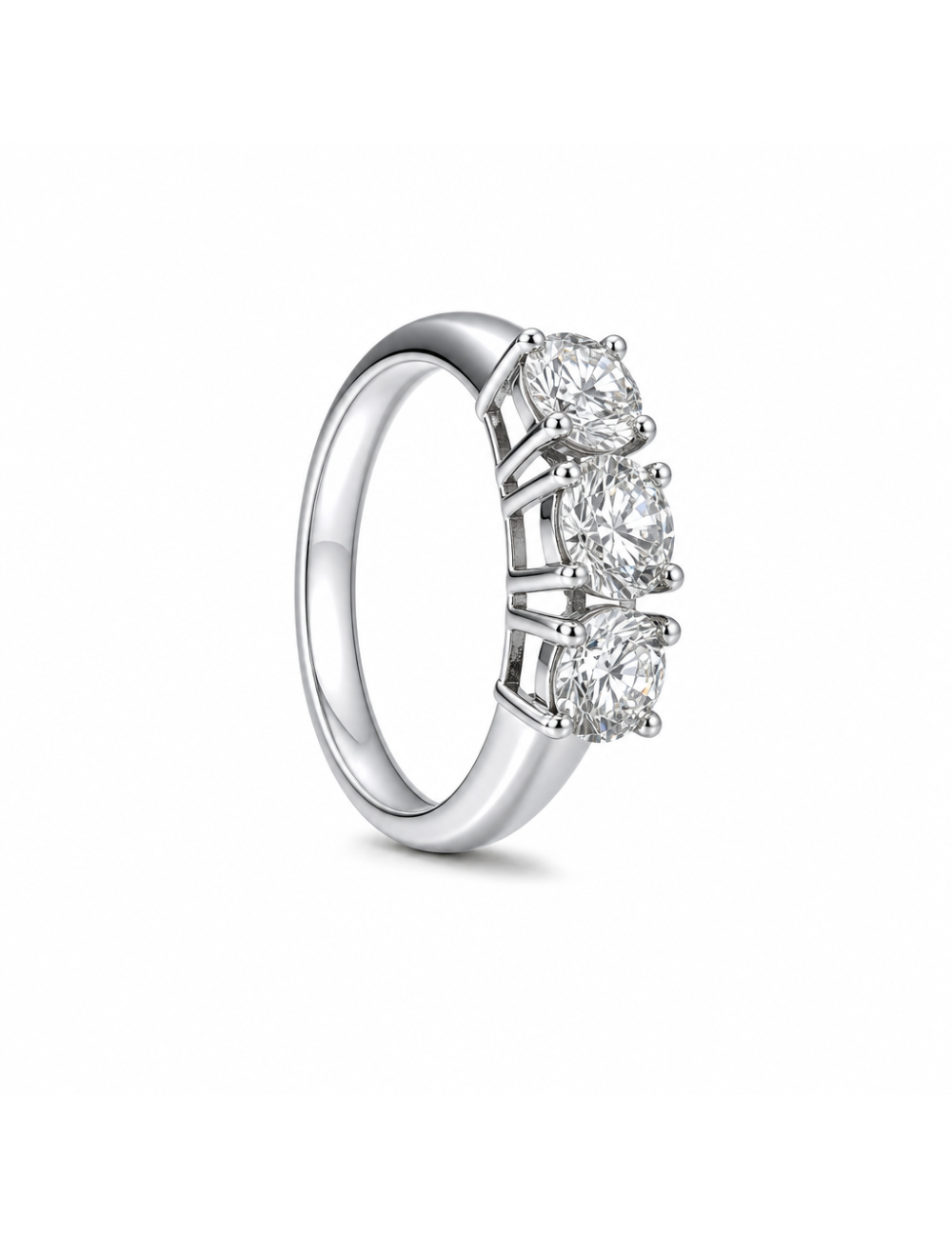 ANELLO TRILOGY 3 diamanti  CT 0,90