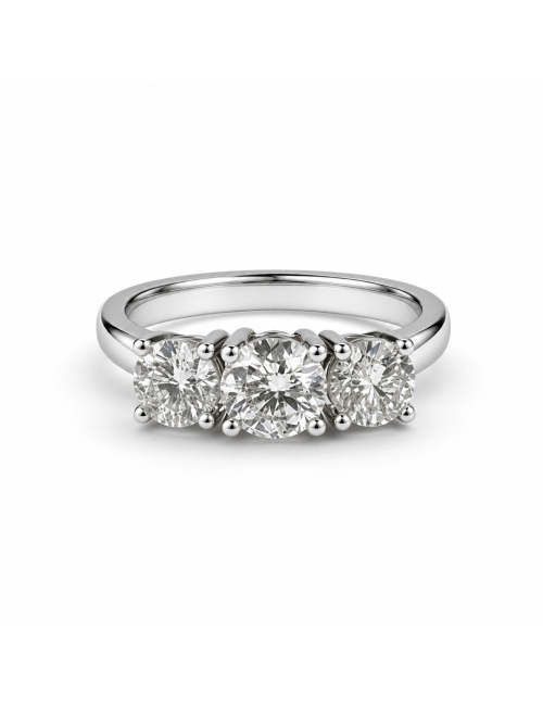 ANELLO TRILOGY 3 diamanti CT 1,20
