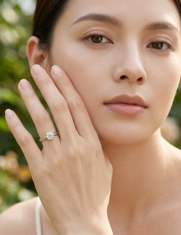 ANELLO SOLITARIO 4 punte CT 0,60